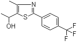 1-(4-Methyl-2-(4-(trifluoromethyl)phenyl)thiazol-5-yl)ethanol Structure,438577-62-9Structure