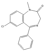 Diazapam Structure,439-14-5Structure