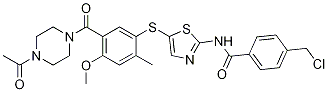 N-(5-(5-(4-acetylpiperazine-1-carbonyl)-4-methoxy-2-methylphenylthio)thiazol-2-yl)-4-(chloromethyl)benzamide Structure,439578-99-1Structure