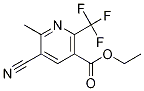 Ethyl 5-cyano-6-methyl-2-(trifluoromethyl)nicotinate Structure,445-71-6Structure