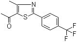 1-(4-Methyl-2-(4-(trifluoromethyl)phenyl)thiazol-5-yl)ethanone Structure,447406-53-3Structure