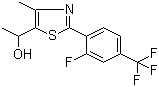 1-(2-(2-Fluoro-4-(trifluoromethyl)phenyl)-4-methylthiazol-5-yl)ethanol Structure,447406-75-9Structure