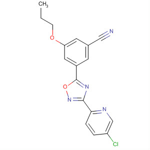 3-(5-Chloropyrid-2-yl)-5-(3-cyano-5-propoxyphenyl)-1,2,4-oxadiazole Structure,453566-98-8Structure