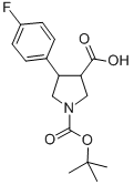 (3R,4r)-4-(4-fluorophenyl)-1,3-pyrrolidinedicarboxylic acid 1-(1,1-dimethylethyl) ester Structure,455954-94-6Structure