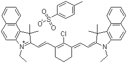 2-[2-[2-Chloro-3-[2-(3-ethyl-1,3-dihydro-1,1-dimethyl-2h-benz[e]indol-2-ylidene)ethylidene]-1-cyclohexen-1-yl]ethenyl]-3-ethyl-1,1-dimethyl-1h-benz[e]indolium 4-methylbenzenesulfonate Structure,460337-33-1Structure