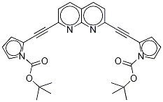 2,7-Bis-(1-tert-butoxycarbonylpyrrol-2-yl)ethynyl-1,8-naphthyridine Structure,467435-77-4Structure