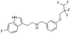 6-氟-N-[[3-(2,2,3,3-四氟丙氧基)苯基]甲基]-1H-吲哚-3-乙胺結(jié)構(gòu)式_467459-31-0結(jié)構(gòu)式