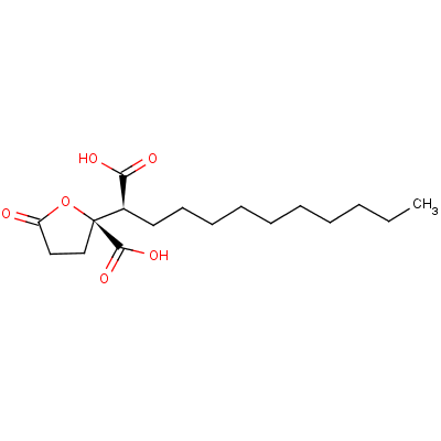 4,5-二羧基-Γ-十五內(nèi)酯結(jié)構(gòu)式_469-77-2結(jié)構(gòu)式