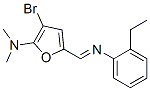  3-溴-5-[[(2-乙基苯基)亞氨基]甲基]-N,N-二甲基-2-呋喃胺結構式_469884-27-3結構式