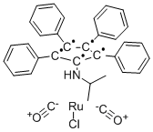 Dicarbonylchloro[(1,2,3,4,5-η)-1-[(1-methylethylamino]-2,3,4,5-tetraphenyl-2,4-cyclopentadien-1-yl]ruthenium(II) Structure,470688-18-7Structure