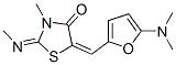 4-Thiazolidinone, 5-[[5-(dimethylamino)-2-furanyl]methylene]-3-methyl-2-(methylimino)- Structure,471870-56-1Structure