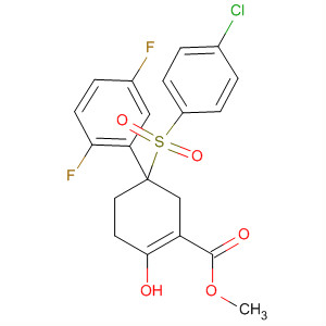 1-Cyclohexene-1-carboxylic acid,5-[(4-chlorophenyl)sulfonyl]-5-(2,5-difluorophenyl)-2-hydroxy-, methylester Structure,471903-19-2Structure