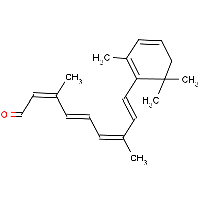 3-去氫視黃醛結(jié)構(gòu)式_472-87-7結(jié)構(gòu)式