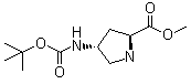 (2S,4r)-4-boc-氨基吡咯烷-2-羧酸甲酯結(jié)構(gòu)式_473806-21-2結(jié)構(gòu)式