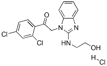 (9ci)-1-(2,4-二氯苯基)-2-[2-[(2-羥基乙基)氨基]-1H-苯并咪唑-1-基]乙酮鹽酸鹽結(jié)構(gòu)式_474003-73-1結(jié)構(gòu)式