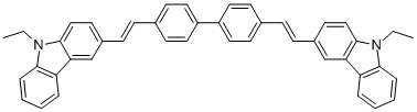 4,4-(雙(9-乙基-3-咔唑乙烯基)-1,1-聯(lián)苯 (BCzVBi) 雙[9-乙基-3,3-(1,4-苯基二-2,1-乙烯基)-H-咔唑結(jié)構(gòu)式_475480-90-1結(jié)構(gòu)式