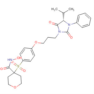 四氫-N-羥基-4-[[4-[3-[(4S)-4-(1-甲基乙基)-2,5-二氧代-3-苯基 -1-咪唑啉基]丙氧基]苯基]磺?；鵠-2H-吡喃-4-羧酰胺結構式_476185-21-4結構式