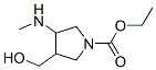 1-Pyrrolidinecarboxylicacid,3-(hydroxymethyl)-4-(methylamino)-,ethylester(9ci) Structure,477350-95-1Structure