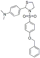 Thiazolidine, 2-[4-(dimethylamino)phenyl]-3-[[4-(phenylmethoxy)phenyl]sulfonyl]- (9ci) Structure,477489-33-1Structure