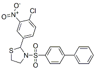 Thiazolidine, 3-([1,1-biphenyl]-4-ylsulfonyl)-2-(4-chloro-3-nitrophenyl)- (9ci) Structure,477516-26-0Structure