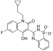 1-(2-環(huán)丙基乙基)-3-(1,1-二氧化物-2H-1,2,4-苯并噻二嗪-3-基)-6-氟-4-羥基-2(1H)-喹啉酮結(jié)構(gòu)式_477931-14-9結(jié)構(gòu)式