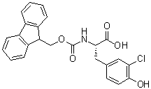 (S)-2-(((9h-蔥-9-基)甲氧基)羰基氨基)-3-(3-氯-4-羥基苯基)丙酸結(jié)構(gòu)式_478183-58-3結(jié)構(gòu)式