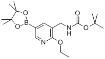 Carbamic acid, [[2-ethoxy-5-(4,4,5,5-tetramethyl-1,3,2-dioxaborolan-2-yl)-3-pyridinyl]methyl], 1,1-dimethylethyl ester Structure,478375-33-6Structure