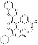 (9ci)-3-[[2-(環(huán)己基氨基)-1-(1,3-二甲基-1H-吡唑-4-基)-2-氧代乙基][(2,3-二氫-1,4-苯并二噁英-2-基)羰基]氨基]-苯甲酸甲酯結(jié)構(gòu)式_478482-98-3結(jié)構(gòu)式