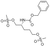 [(1R)-4-[(甲基磺?；?氧基]-1-[[(甲基磺酰基)氧基]甲基]丁基]氨基甲酸苯基甲酯結(jié)構(gòu)式_478646-29-6結(jié)構(gòu)式