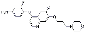 3-氟-4-[6-甲氧基-7-(3-嗎啉-4-基-丙氧基)-喹啉-4-基氧基]-苯胺結(jié)構(gòu)式_479690-10-3結(jié)構(gòu)式