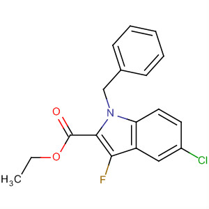 1-芐基-5-氯-3-氟吲哚-2-羧酸乙酯結構式_480450-91-7結構式