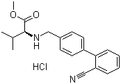 N-[(2-氰基聯(lián)苯-4-基)甲基]-L-纈氨酸甲酯鹽酸鹽結(jié)構(gòu)式_482577-59-3結(jié)構(gòu)式