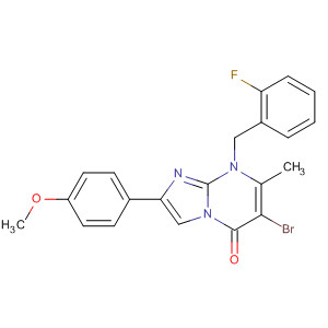 Imidazo[1,2-a]pyrimidin-5(8h)-one,6-bromo-8-[(2-fluorophenyl)methyl]-2-(4-methoxyphenyl)-7-methyl- Structure,485404-36-2Structure