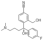 4-[(1S)-4-(dimethylamino)-1-(4-fluorophenyl)-1-hydroxybutyl]-3-(hydroxymethyl)benzonitrile Structure,488787-59-3Structure