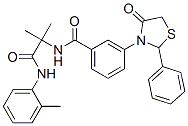 (9ci)-n-[1,1-二甲基-2-[(2-甲基苯基)氨基]-2-氧代乙基]-3-(4-氧代-2-苯基-3-噻唑啉基)-苯甲酰胺結(jié)構(gòu)式_489434-30-2結(jié)構(gòu)式