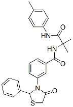 (9ci)-n-[1,1-二甲基-2-[(4-甲基苯基)氨基]-2-氧代乙基]-3-(4-氧代-2-苯基-3-噻唑啉基)-苯甲酰胺結(jié)構(gòu)式_489434-31-3結(jié)構(gòu)式