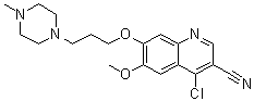 4-Chloro-3-cyano-6-methoxy-7-[3-(4-methylpiperazine-1-yl)propoxy]quinoline Structure,492444-39-0Structure