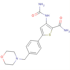 3-[(Aminocarbonyl)amino]-5-[4-(4-morpholinylmethyl)phenyl]-2-thiophenecarboxamide Structure,494772-86-0Structure