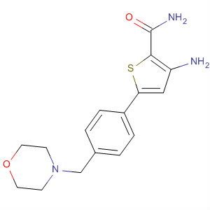 3-Amino-5-[4-(morpholin-4-ylmethyl)phenyl]thiophene-2-carboxamide Structure,494772-87-1Structure