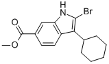 2-Bromo-3-cyclohexyl-1h-indole-6-carboxylic acid methyl ester Structure,494799-19-8Structure