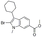 Methyl2-bromo-3-cyclohexyl-1-methyl-1h-indole-6-carboxylate Structure,494799-22-3Structure