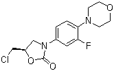 (R)-5-(chloromethyl)-3-(3-fluoro-4-morpholinophenyl)oxazolidin-2-one Structure,496031-57-3Structure