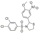 Thiazolidine, 3-[(3,4-dichlorophenyl)sulfonyl]-2-(4-methoxy-3-nitrophenyl)- (9ci) Structure,497234-90-9Structure