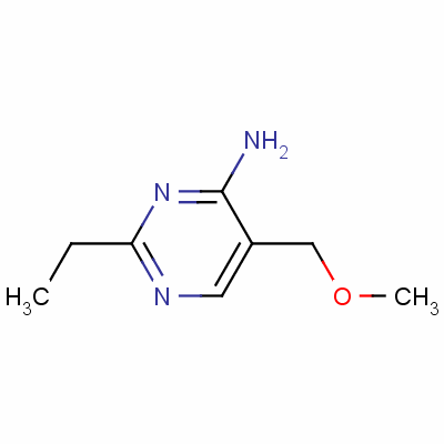 2-乙基-5-(甲氧基甲基)-4-嘧啶胺結(jié)構(gòu)式_49781-38-6結(jié)構(gòu)式