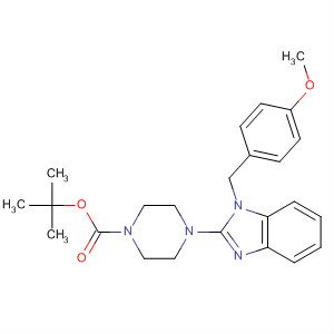 Tert-butyl 4-(1-(4-methoxybenzyl)-1h-benzo[d]imidazol-2-yl)piperazine-1-carboxylate Structure,497870-06-1Structure