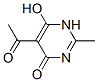 4(1H)-pyrimidinone, 5-acetyl-6-hydroxy-2-methyl-(9ci)Structure,497876-44-5Structure 4(1H)-pyrimidinone, 5-acetyl-6-hydroxy-2-methyl-(9ci) Structure,497876-44-5Structure