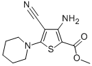 Methyl 3-amino-4-cyano-5-piperidinothiophene-2-carboxylate Structure,499771-09-4Structure