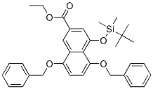 4-[[(1,1-Dimethylethyl)dimethylsilyl]oxy]-5,8-bis(phenylmethoxy)-2-naphthalenecarboxylic acid ethyl ester Structure,500777-06-0Structure