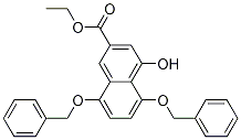 4-Hydroxy-5,8-bis(phenylmethoxy)-2-naphthalenecarboxylic acid ethyl ester Structure,500777-13-9Structure