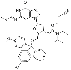 8-Aza-7-deaza-2’-deoxyguanosine3’-ce phosphoramidite Structure,500891-26-9Structure